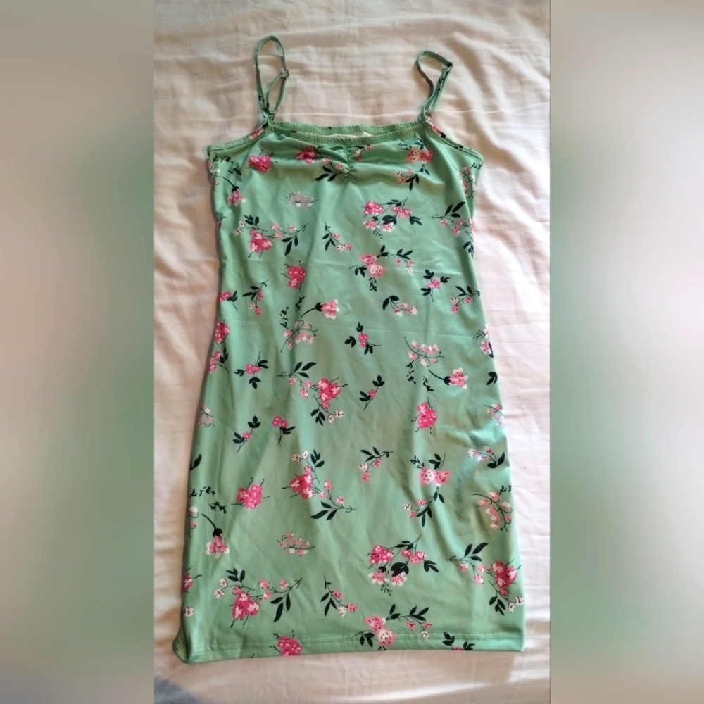 Shein ruched bust mini summer dress, size M